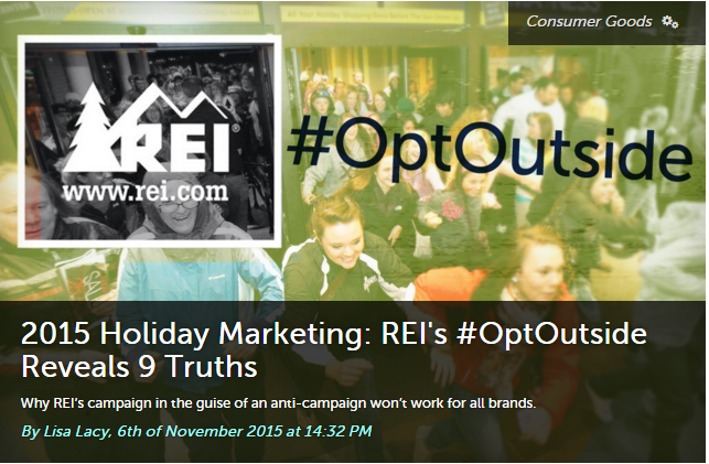2015 Holiday Marketing: REI's #OptOutside Reveals 9 Truths